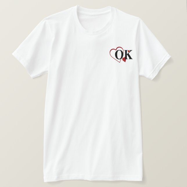 Adoro a camiseta do Coração de Oklahoma (Frente do Design)