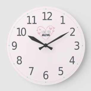 Adoro a mãe Dia de as mães Relógio De Parede