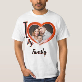 Adoro a minha Família de T-Shirt de presente perso