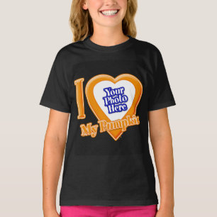 Adoro A Minha Pumpkin Com A Tua Foto T-Shirt
