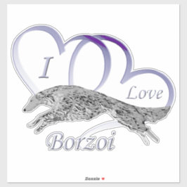 Adoro Adesivo de Vinil Die Cut Borzoi