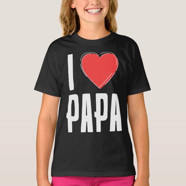 Adoro Camisa de Crianças do PAPA - Presente para o (Frente)
