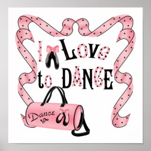 Adoro dançar Impressão