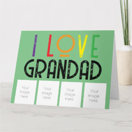 adoro fotos de vovô Cartão de Saudação Dobrado