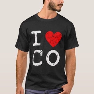 Adoro Heart Co Colorado State T-Shirt Pueblo Grun