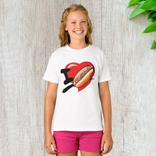 Adoro Hotdog Meninas T-Shirt