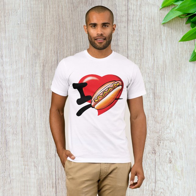 Adoro Hotdog Mens T-Shirt (Criador carregado)