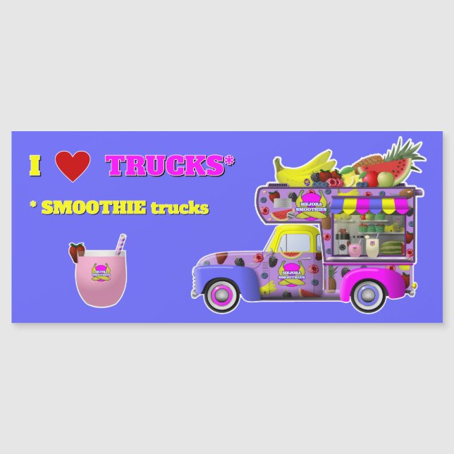 Adoro íman de Caminhões (SMOOTHIE Trucks) (Frente)