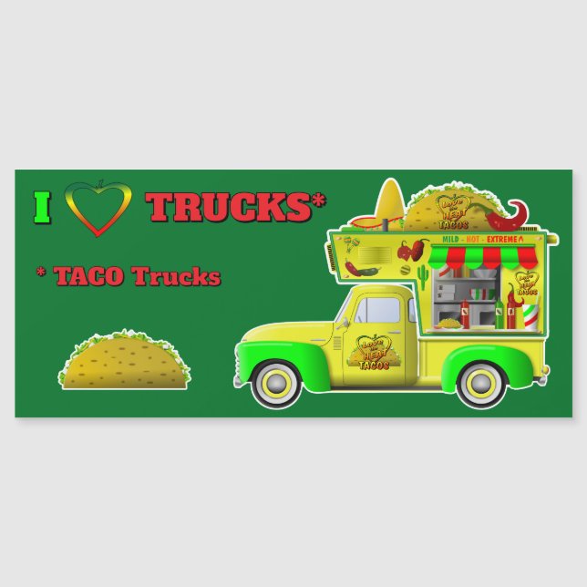 Adoro íman Trucks (Taco Caminhões) (Frente)
