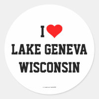 Adoro Lago Genebra, adesivos de Wisconsin