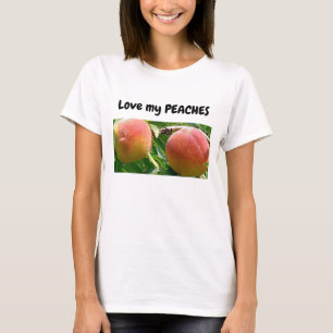 Adoro minha camiseta de pêssego