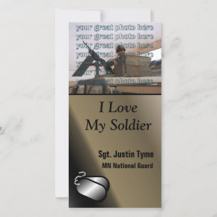 Adoro Minha Foto Personalizada Do Soldado Militar