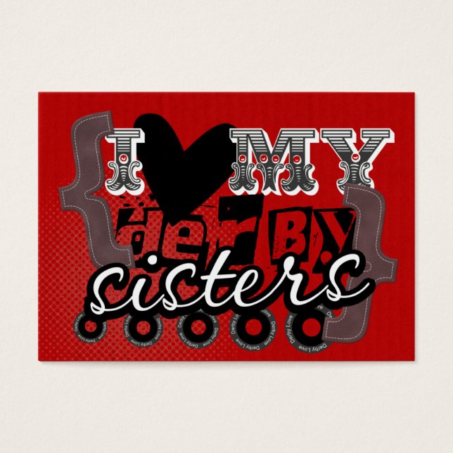 Adoro MiniNote Cards para as Irmãs Derby (Frente)