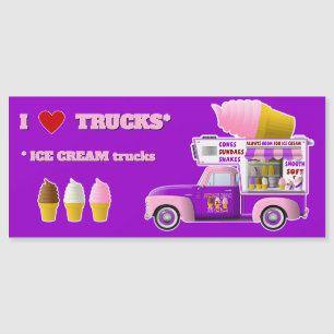 Adoro o ímã Trucks (Caminhões SORVETES)