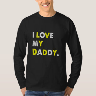 Adoro O Meu Pai Pai Dia de os pais Avô Camisetas