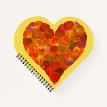 Adoro o outono, sutil, vermelho aspen, coração 1