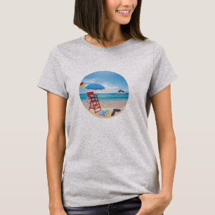 Adoro o T-Shirt do mar de praia