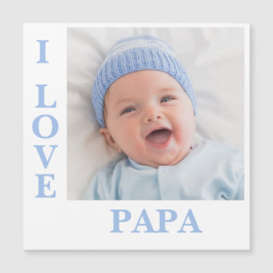 Adoro Papa Blue Typografia Foto de Nascimento Magn