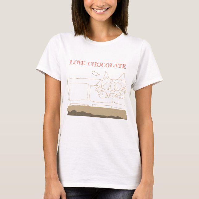 Adoro T-Shirt de chocolate (Frente)