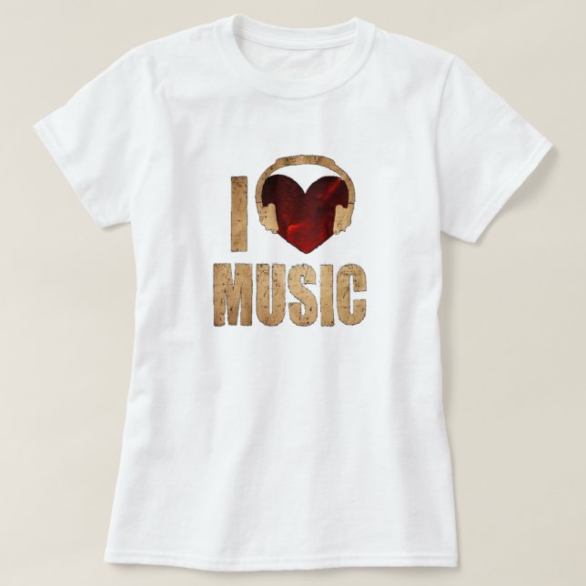 Adoro T-Shirt Música (Frente do Design)