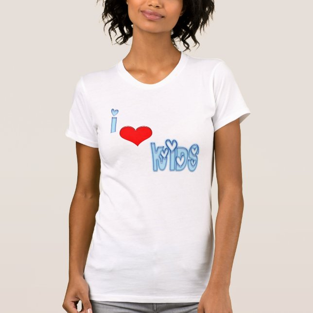 Adoro T-Shirt Para Crianças (Frente)