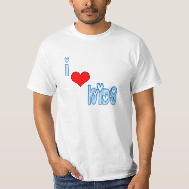 Adoro T-Shirt Para Crianças (Frente)