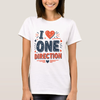 Adoro Uma Camisa De Direção - 'I <3 One Direction'