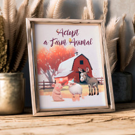 Adotar uma Poster de Festa de aniversário animal F
