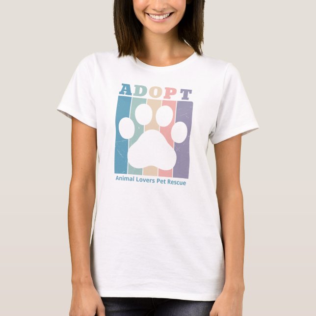 Adote Camisetas Coloridas Personalizadas (Frente)