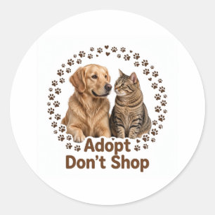 Adote Não Compre Adesivo