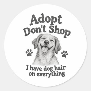 Adote Não Compre Adesivo de Amante de Cachorro