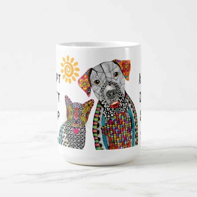 Adote Não Compre Cachorro e Caneca de Gato (Centro)