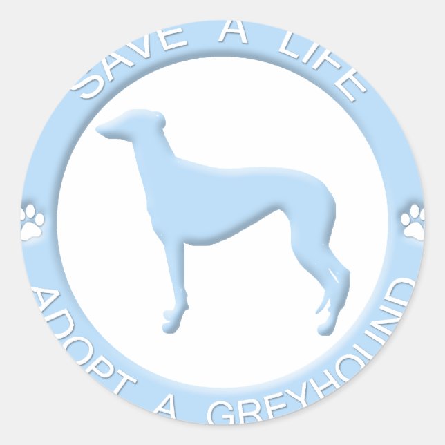 Adote um adesivo de galgos (Frente)