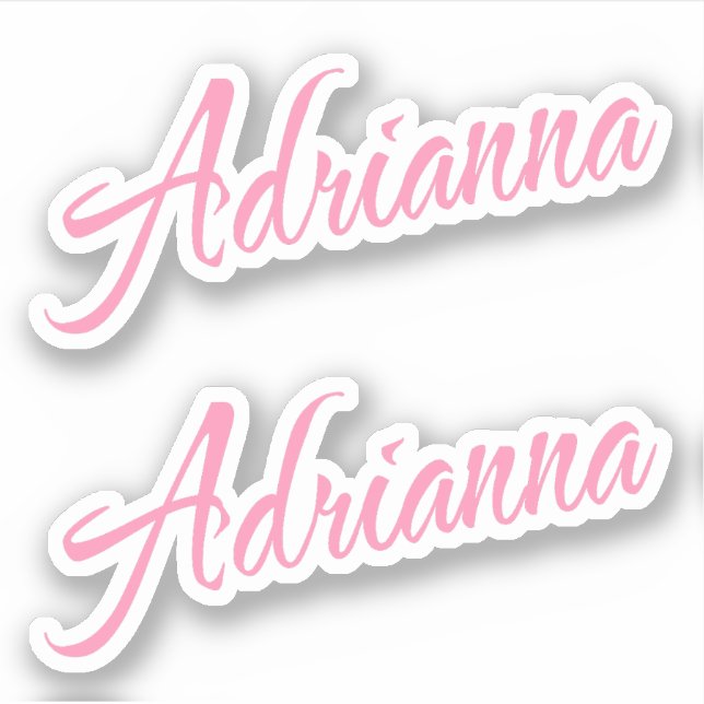 Adrianna Nome Decorativo no Adesivo Rosa x2 (Frente)