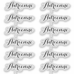 Adrienne — Adesivos de Nome em Letra Cursiva
