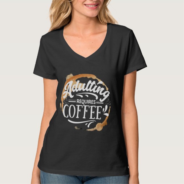ADULTAR REQUER CAFÉ - T-Shirt DO TAMPA-CAFÉ (Frente)
