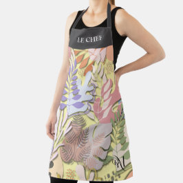 Adulto Apron: Abstrato (amarelo) e Bar de texto