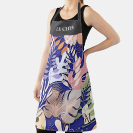 Adulto Apron: Abstrato (azul) e Bar de texto