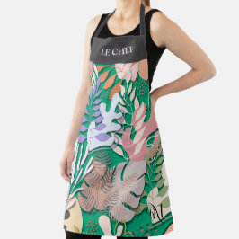 Adulto Apron: Abstrato (verde) e Bar de texto