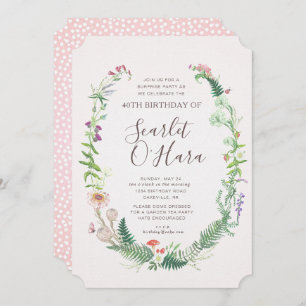 Adulto Convite De Aniversário Floral Qualquer Marc