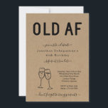 Adulto Engraçado Velho AF Convite de Aniversário<br><div class="desc">Adulto Engraçado Velho AF Convite de Aniversário</div>