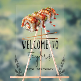 Adulto Sushi Aniversário Bem-vindo Personalizado