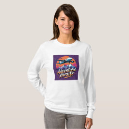 Adventure aguarda camiseta viagem