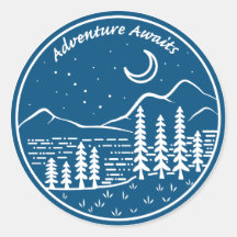 Adventure Aguarda o adesivo das montanhas