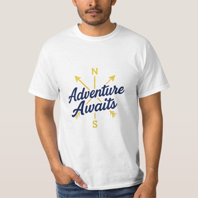 Adventure Aguarda Viagem Cotação T-Shirt (Frente)