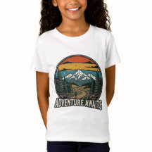 Adventure Awaits Retro Camping T-Shirt