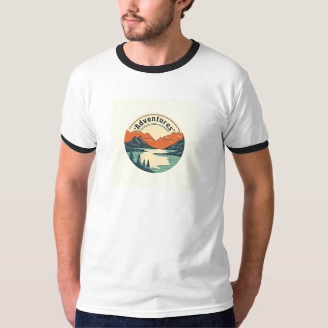 Adventure Men: Camisa T Negrito e Brava (Frente)