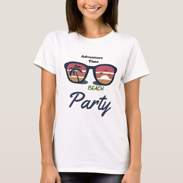 Adventure Time Beach Party T-Shirt | Freefit Summe (Frente)