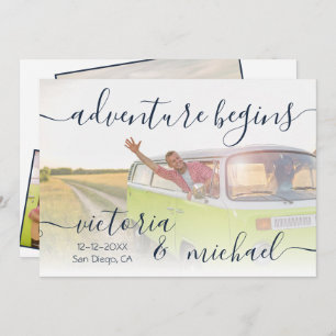 Adventure Wedding Foto Salvar data Convite