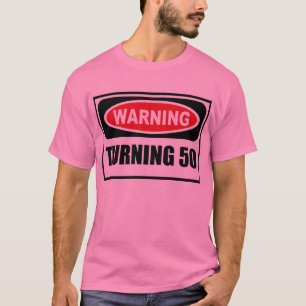Advertência GIRANDO o t-shirt de 50 homens